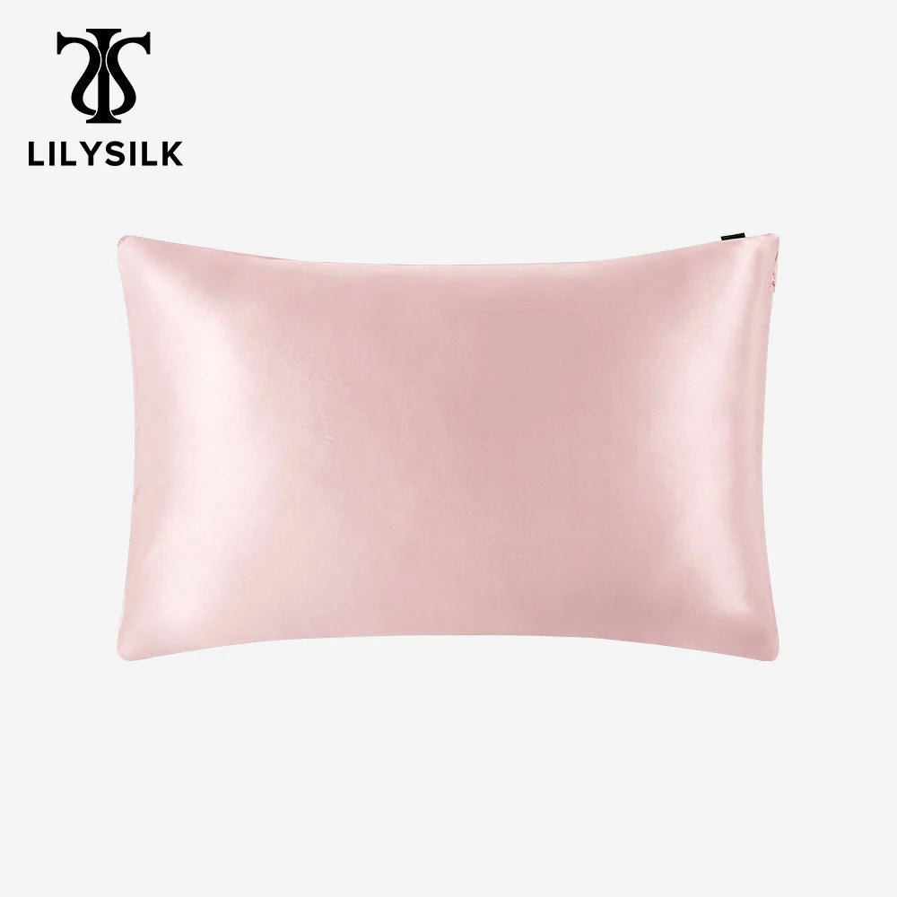 LILYSILK Taie d'oreiller en soie pure 100 % avec fermeture éclair dissimulée 19 momme Couleur laconique pour femmes hommes enfants filles Luxe Livraison gratuite