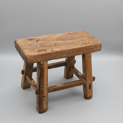 Taburete de cocina antiguo, banco pequeño, asiento pequeño, silla para niños