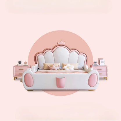 Cama infantil de lujo bonita de princesa para niñas, moderna y bonita cama tipo loft tamaño queen, conjunto de dormitorio para niños, muebles