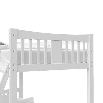 Lit superposé Storkcraft Caribou Twin Over Twin (blanc) - Certifié Greenguard Gold, lits superposés jumeaux pour enfants, se transforme en 2