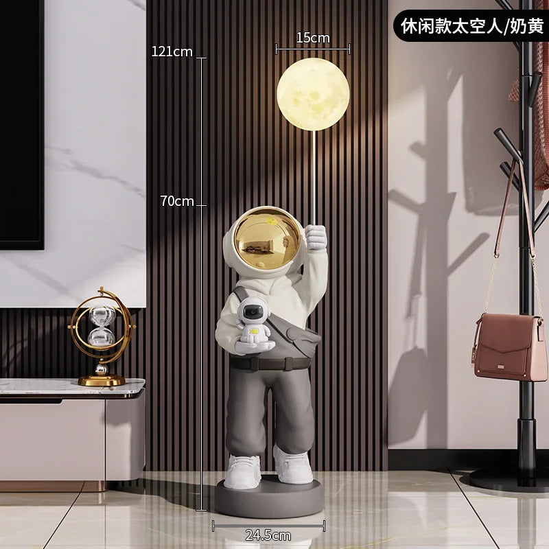 Lampe lunaire pouvant émettre de la lumière, ornements d'astronautes, décorations de salon, grande tirelire, projection de ciel étoilé, cadeau d'anniversaire