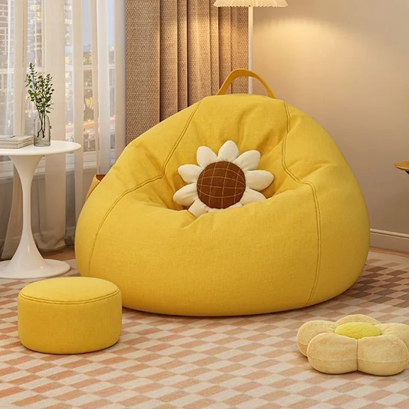 Canapés paresseux Chaises avec coussin à pédales Sol Linge de maison Chaise longue Siège Pouf Pouf Canapé-lit Loisirs Tatami Salon Ménage