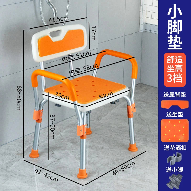 Chaise de salle de bain nordique pour handicapés, têtes de lit, douche, tabouret pour enfants, personnes âgées, rangement médical, Silla Plegable, meubles uniques