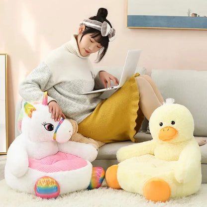 Sofá infantil con dibujos de animales de Corea, sofá infantil creativo, sillón de peluche, bonito, ligero, suave y perezoso