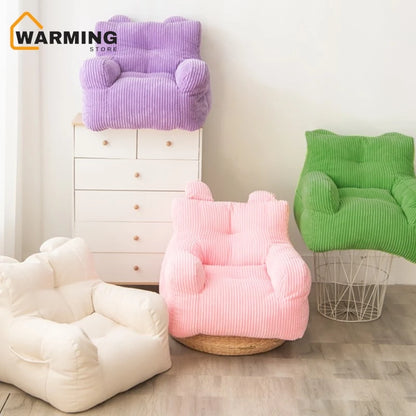 Warming Bean Pack Cute Children Lazy Sofa Casual Fabric Single Reading Corner Mini Leisure Chair Baby Seat Hot Sale Dropshipping