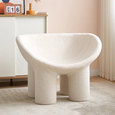 Silla con patas de elefante MOMO para niños, diseño nórdico, individual, sencilla, creativa, con asiento de terciopelo de cordero, taburete de elefante