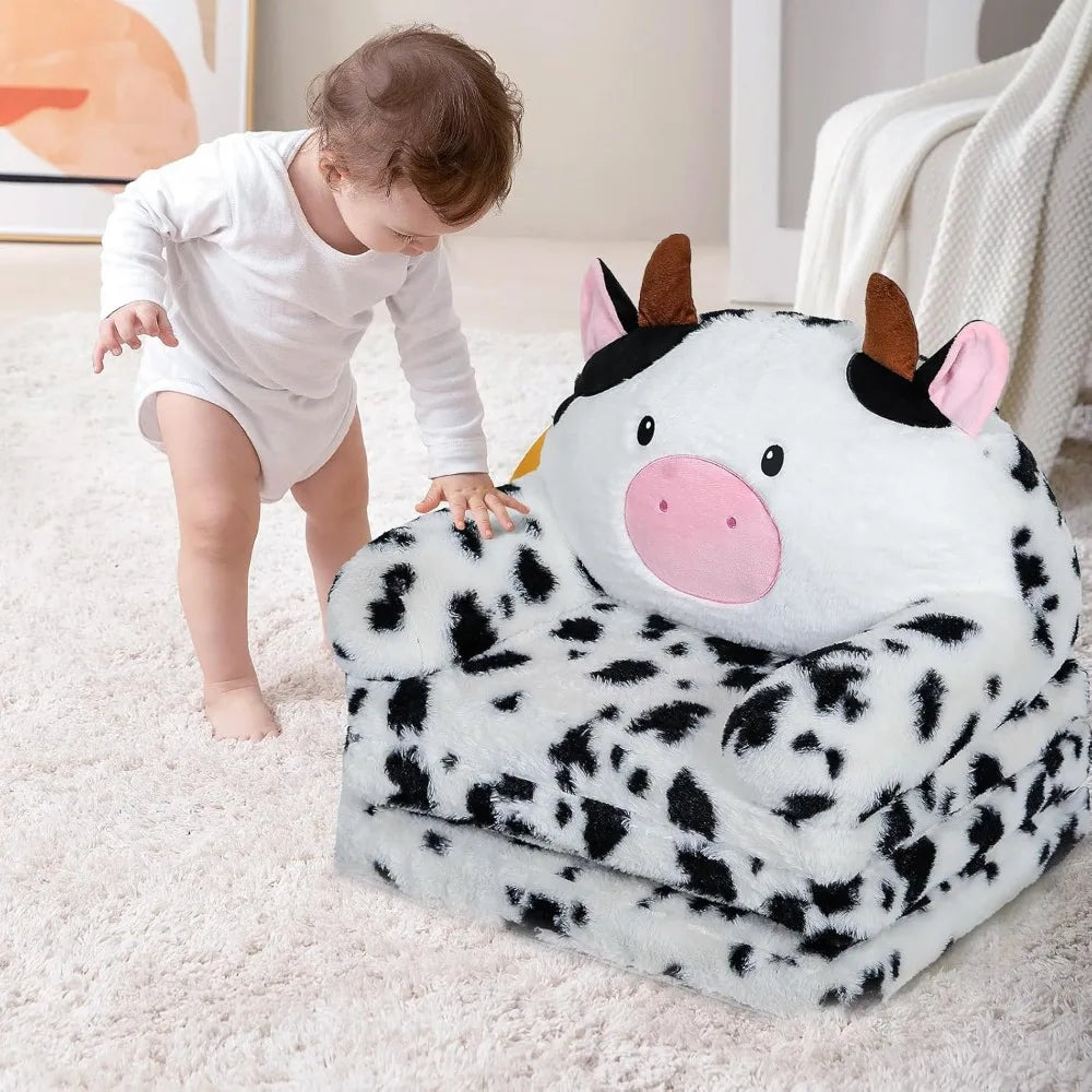 Sillón para niños pequeños, sofá para niños, sofá plegable 2 en 1 y mini sofá para niñas y niños, sofá para bebés