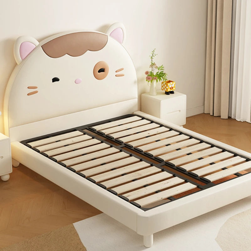 Princess Girls Modern Double Bed Luxury Loft Design Space Saving Children Beds Baby Cute Lit Cabane Enfant Bedroom Furniture