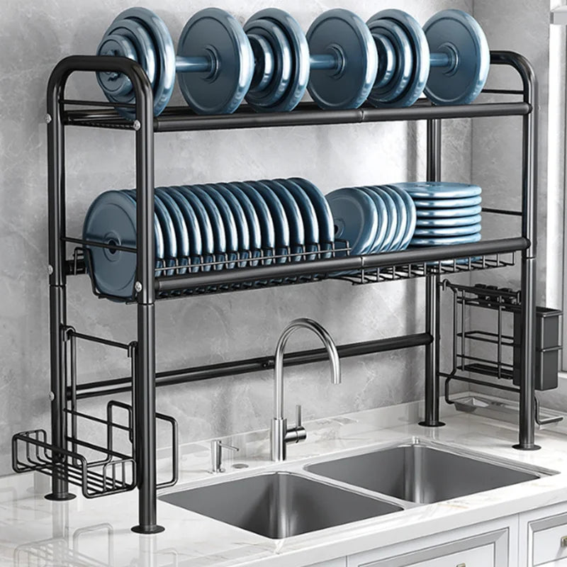 Kitchen Storage Shelf Over The Sink Dish Drying Rack Counter Dish Drying Rack Utensil Chopsticks Storage Cutting Board Organizer