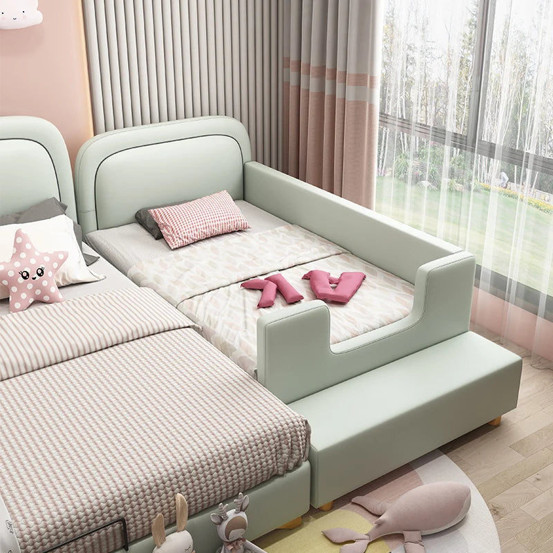 Camas para niñas princesas, modernas y cómodas, color rosa, para bebés, loft, color blanco, muebles para el hogar