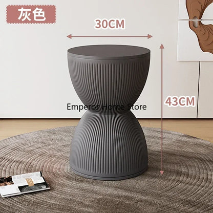 Round Stool Children Plastic Shoe Changing Coffee Table Low Stool Dresser Chair Hourglass Shaped Entrance Hall Furniture 발받침