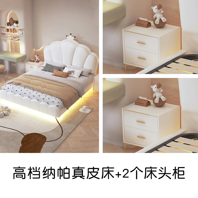 Lit pour enfants moderne princesse élégant joli lit léger de luxe pour enfants Queen Size Camas De Dormitorio Furniture Home