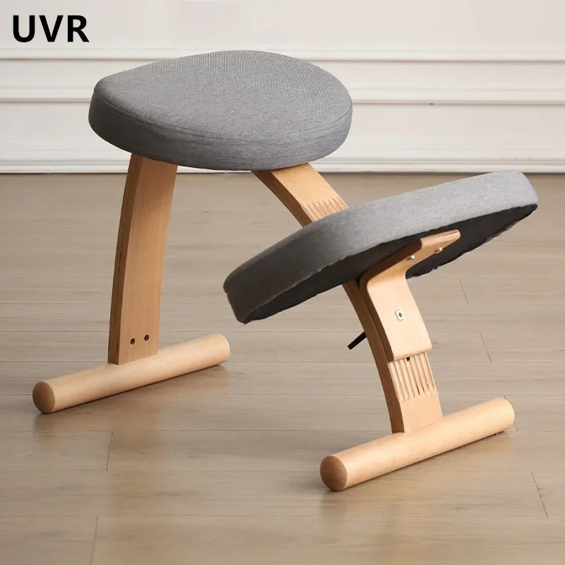 Silla de juegos de computadora UVR para uso doméstico Silla de estudio para niños Silla elevadora de madera maciza Silla de rodillas Silla ergonómica de oficina para dormitorio