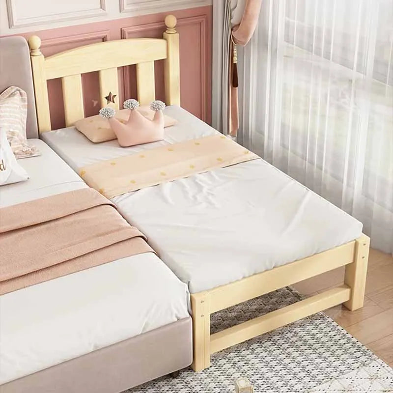 Juego de cama individual de seguridad para niños con barandilla de madera de lujo para niños, camas para niñas, juego pequeño, literas, multifuncional, decoración del hogar