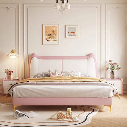 Lit pour enfants unique et joli en forme d'animal, lit de princesse de luxe en bois massif, meubles pour la maison