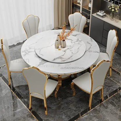 Round Dining Table Kitchen Modern Dining Table Set Small Living Room Apartment Steel Set Home Furniture Mesas Comedor Minimalist