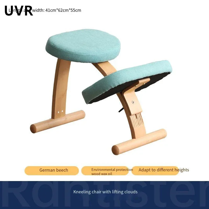 Silla de juegos de computadora UVR para uso doméstico Silla de estudio para niños Silla elevadora de madera maciza Silla de rodillas Silla ergonómica de oficina para dormitorio