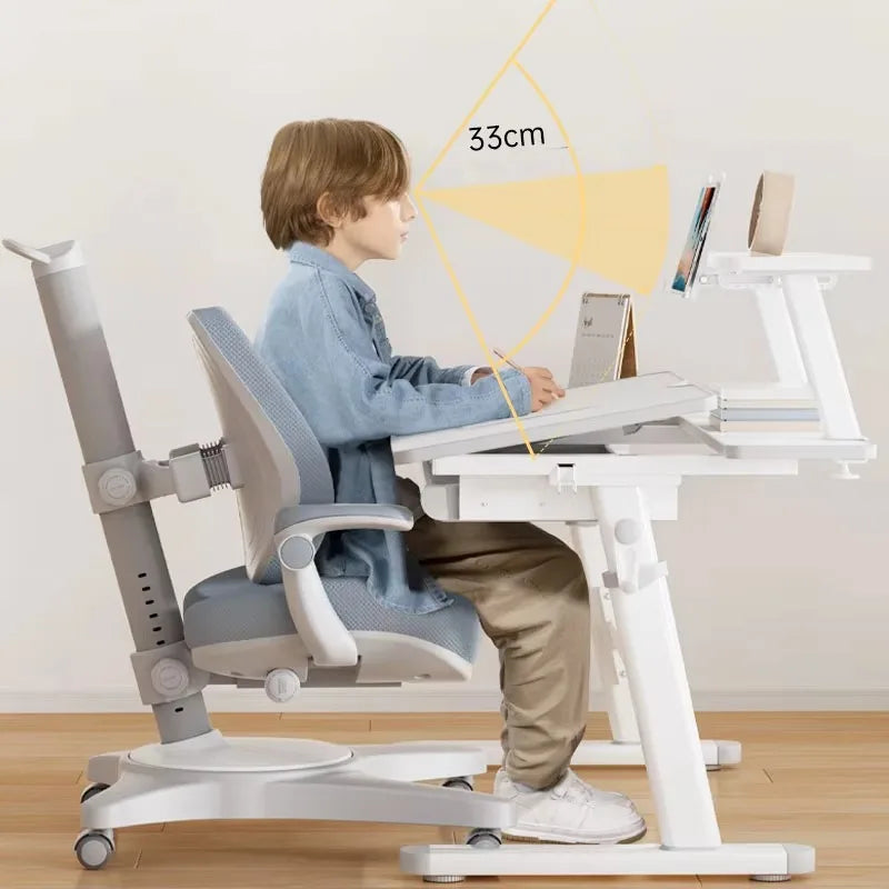 Juego de mesa y silla para niños que aprenden a sentarse y leer, mesa infantil para escribir en la computadora, juego de mesa y silla para niños, muebles para niños