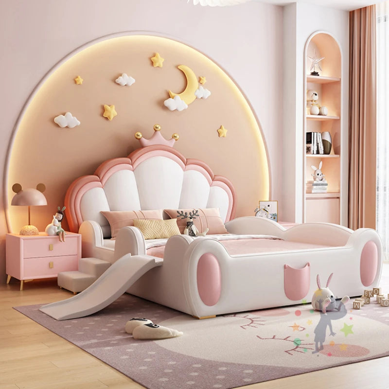 Lit pour enfants moderne et unique Princesse Luxe Loft Lit pour enfants Queen Size Cama Infantil Meubles pour la maison