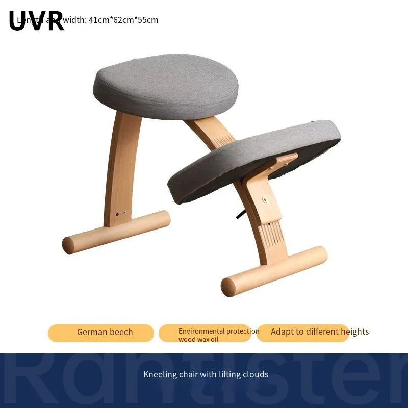 Silla de juegos de computadora UVR para uso doméstico Silla de estudio para niños Silla elevadora de madera maciza Silla de rodillas Silla ergonómica de oficina para dormitorio