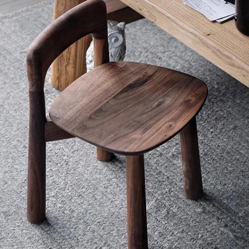 North American Black Walnut Small Stool Children Chair Shoe Changing Solid Wood Dining Chair Kitchen Furniture Home Comedor