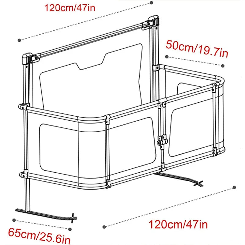 Cuna para bebé sencilla y liviana, de doble uso, cómoda, para bebés pequeños, con protección de seguridad, fácil de instalar, cuna de noche