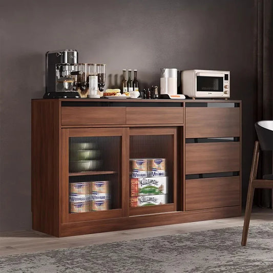 Kitchen Cabinet Sideboard Modern Buffet Table Credenza Interior Furniture Home Organizer Side Sideboard Storage Multifunction LT