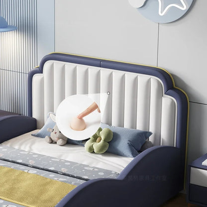 Lit double moderne Loft Boys, cadre en bois, design de luxe, lit double Queen pour enfants et bébés, meubles pour chambre à coucher