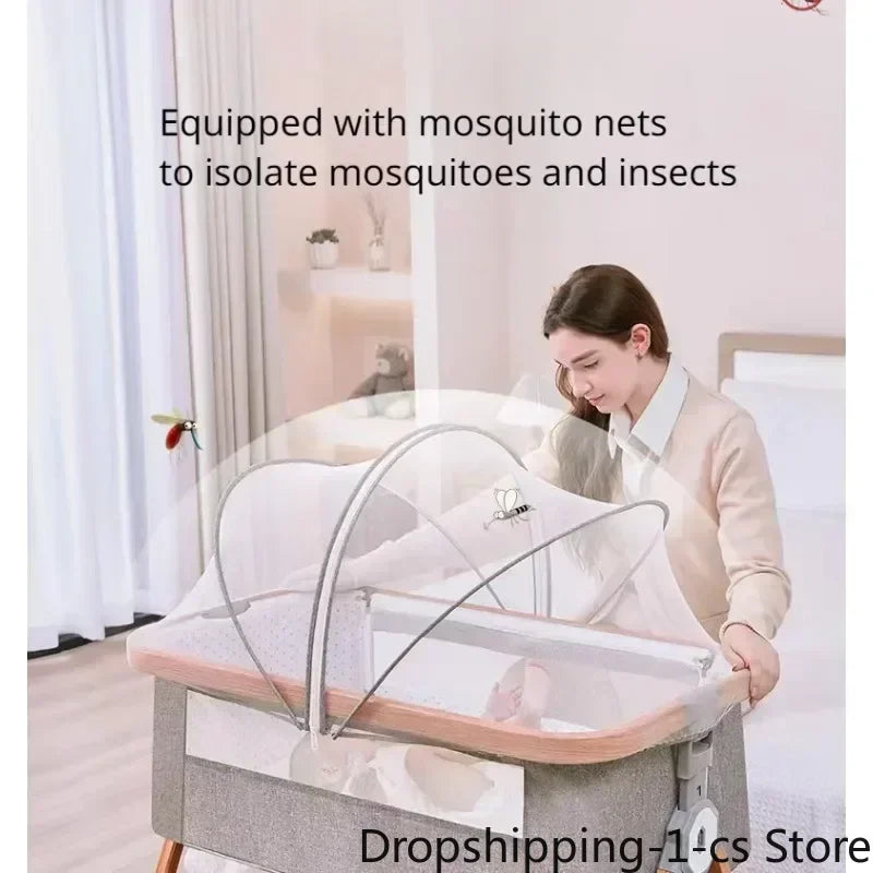 Protector de cama portátil, cuna de bebé, cuna plegable de aleación de aluminio, cuna para cama de bebé, artículos móviles para bebés, cunas, envío gratuito