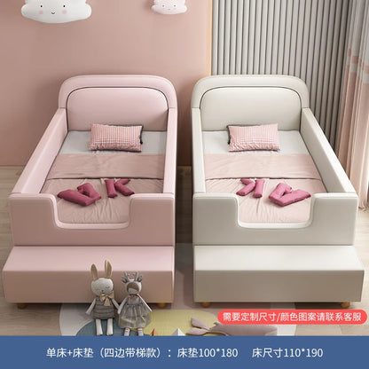 Camas para niñas princesas, modernas y cómodas, color rosa, para bebés, loft, color blanco, muebles para el hogar