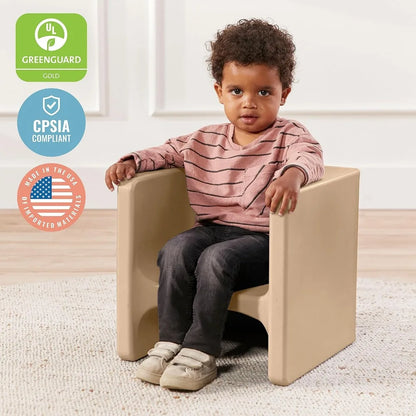 Ensemble table et chaise cube Table d'étude pour enfants Ensemble de meubles de chambre à coucher Jeux Tables et ensembles pour enfants Sable 3 pièces Fret gratuit pour enfants