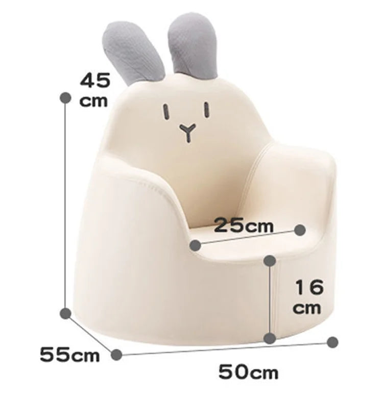 Mini sofá de dibujos animados para niños coreanos, bonito asiento para bebé, extraíble, lavable, pequeño, suave y cómodo