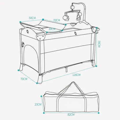 MOEYE Lit bébé Berceau portable pour bébé avec table à langer Berceau de sommeil pour bébé Berceau multifonctionnel pour parc