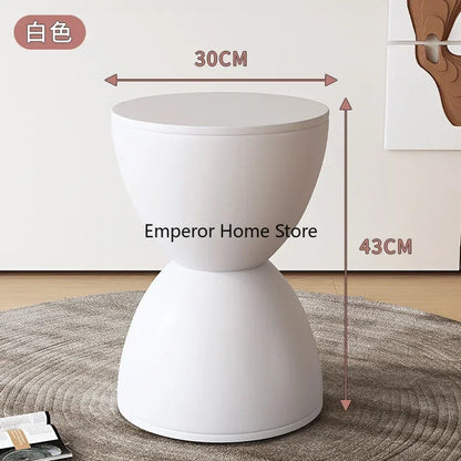 Round Stool Children Plastic Shoe Changing Coffee Table Low Stool Dresser Chair Hourglass Shaped Entrance Hall Furniture 발받침