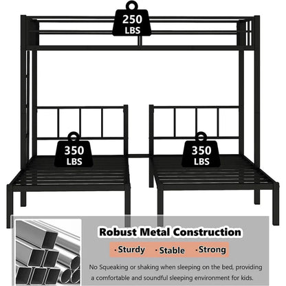 Metal Bunk Bed Set for Kids and Teens Over Twin