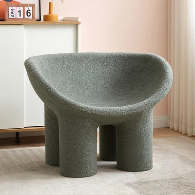 MOMO Chaise à pattes d'éléphant pour enfants, design nordique, simple, créatif, en velours d'agneau, chaise de loisirs, tabouret éléphant