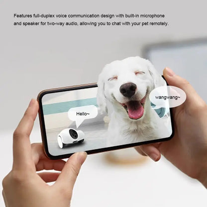 LMZOE - Juguete láser para mascotas con conexión Wifi, dispensador de golosinas y cámara, juguete para perros y gatos, robot inteligente para mascotas