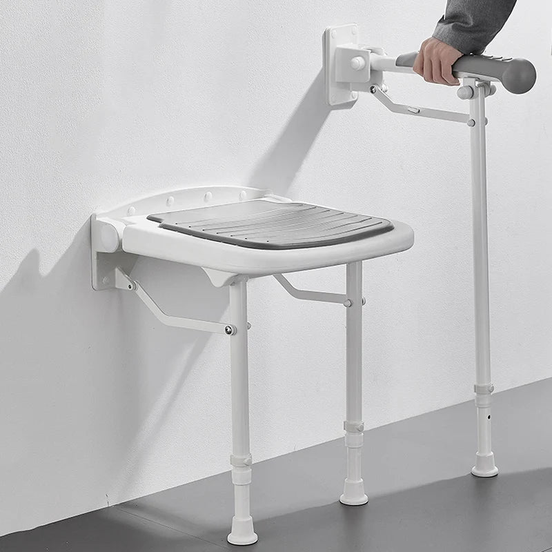 Taburete de pasillo Minder montado en la pared nórdico que ahorra espacio Silla de baño de cocina de diseño Taburete plegable para niños Muebles para el hogar