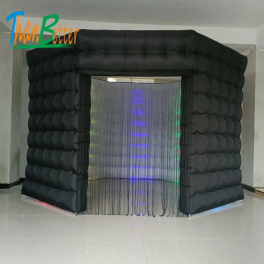 RGB Lighting Octagon Round 360 cabin  Inflatable Photo Booth Enclosure Backdrop