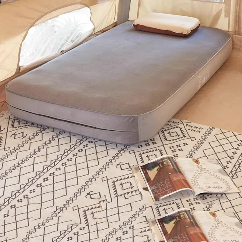 Cama Queen para niños, moderna, individual, de lujo, plegable, portátil, única, para exteriores, asiento inflable, para acampar, muebles para el hogar