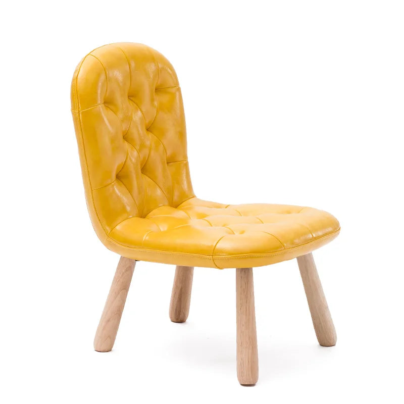 Silla de madera maciza para niños, taburete bajo, silla de escritura para jardín de infantes, respaldo para aprendizaje en casa, sofá, muebles de cocina y balcón de madera