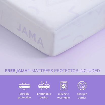 Matelas double en mousse à mémoire de forme pour enfants avec protecteur pour lit superposé dans une boîte Fabriqué aux États-Unis Certifié CertiPUR-US, matelas gigogne mi-ferme