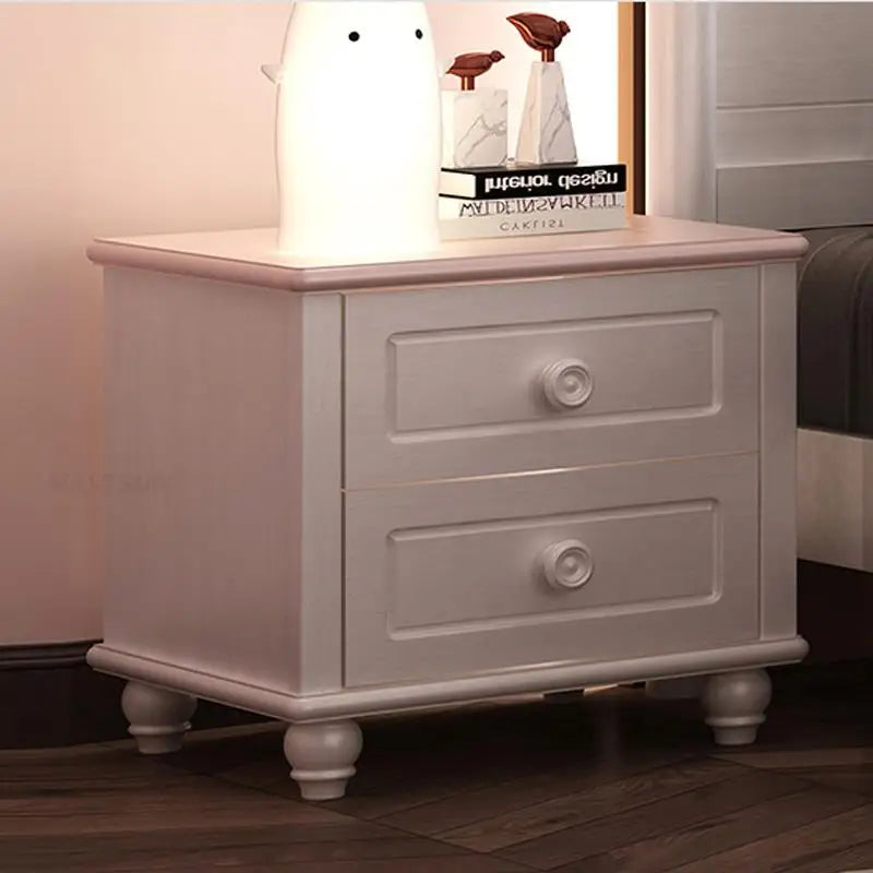 Simple Children Bed With Bedside Table Household Bedroom Furniture Matching Closet Lovely Solid Wood Frame Kids Bed For Girls