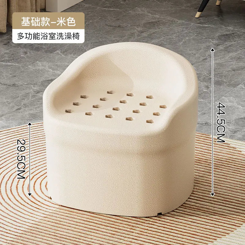 Silla de baño baja nórdica, taburete de ducha de peluquería para playa, taburete de maquillaje para niños, taburete de sauna pequeño, muebles de salón de diseño