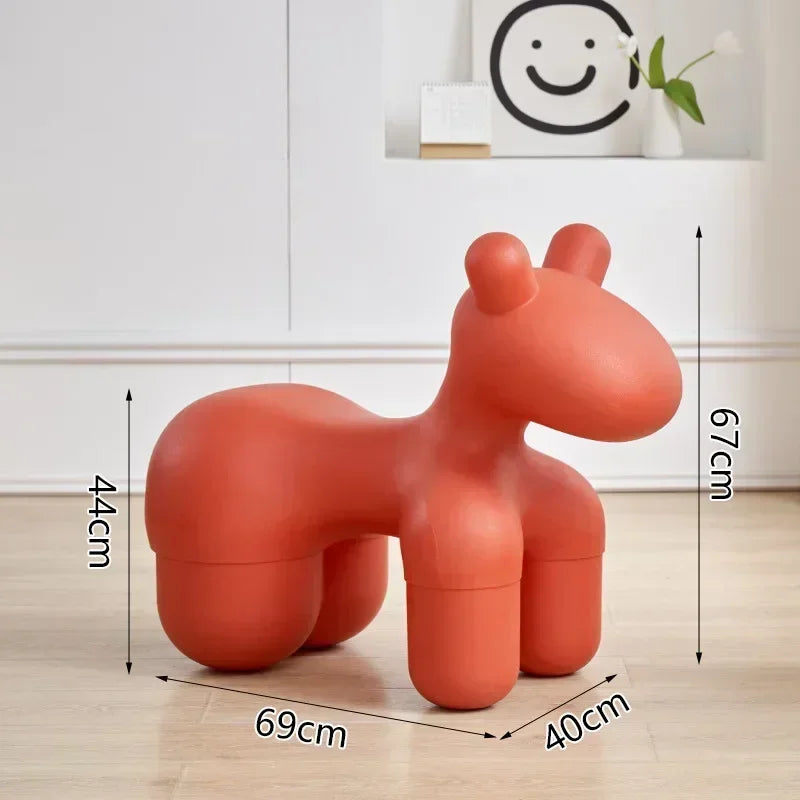 Silla de ocio sencilla con asiento de animal, taburete creativo para sala de estar, silla de poni, silla creativa para niños y adultos, personalizada