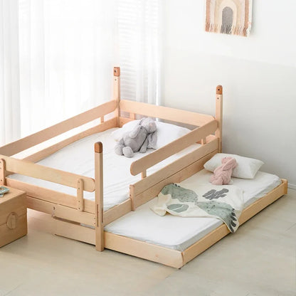 Wooden Bed Girl Bassinet Baby Care Tools Juvenile Lightweight Strollers Twin Bed Children Kids Baby Cribs Bedroom Furniture