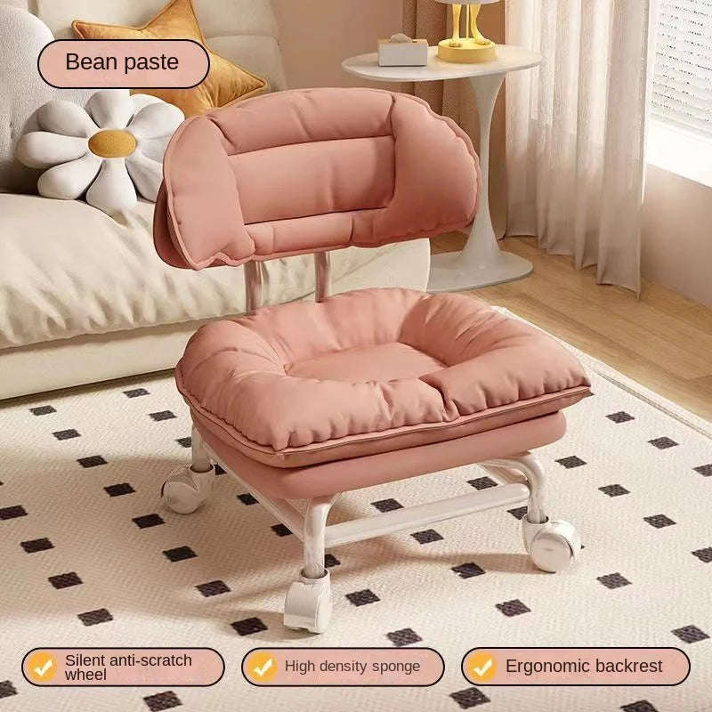 Tabouret à roulettes universel pour chaussures de ménage avec bébé, enfant dieu avec banc à roulettes, chaise à dossier pour couturière