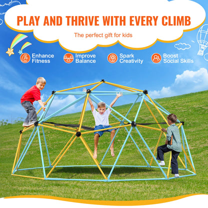 VEVOR Climbing Dome 6/8/10/12FT Geometric Dome Climber Hammock Swing Jungle Gym Climbing Grip Outdoor Backyard Play Equipment