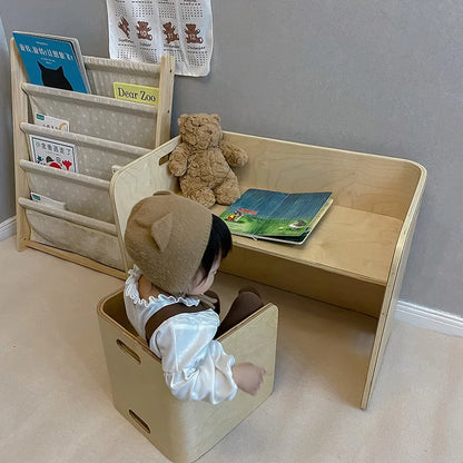 Ensemble de bureau et de chaise multifonctions en bois pour enfants, bureau d'étude pour enfants, table d'étude pour étudiants