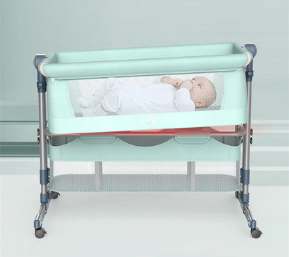 PinkNewborn Crib European Style kids Infant Bed Removable Multifunctional Portable Folding reborn baby doll cribs